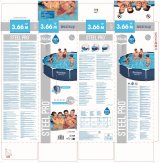 Bestway 56706 / 23 swimmingpool til over jorden Indrammet pool Rund 6473 L Bl� #11