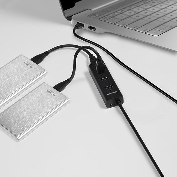 Axagon HUE-S2BL interface hub USB 3.2 Gen 1 (3.1 Gen 1) Type-A 5000 Mbit/s Sort #3