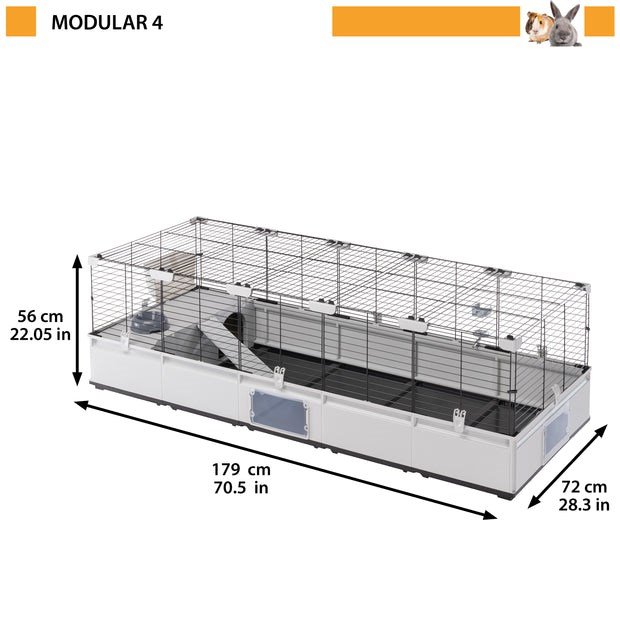 FERPLAST Modular 4 - bur til kanin og marsvin - 179 x 72 x 56cm #3