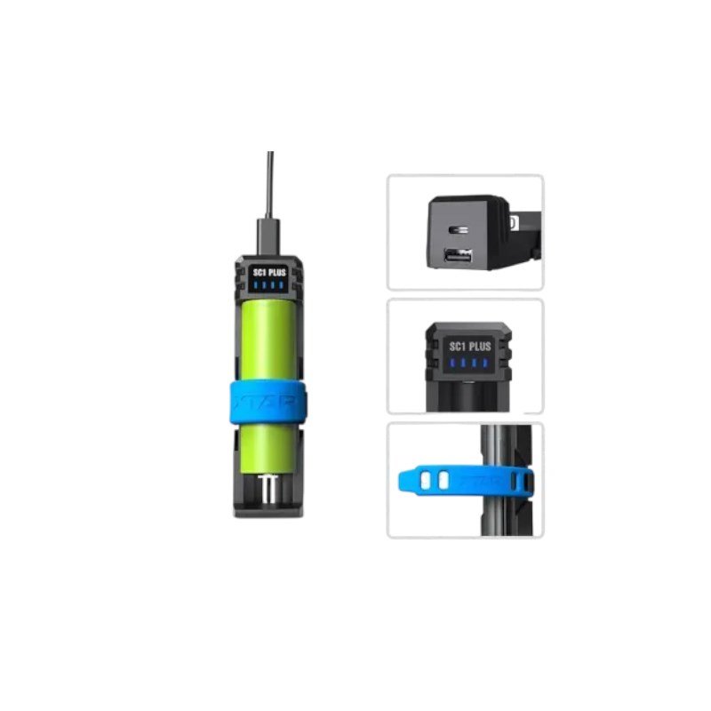 Fast charger to batteries 3.7V/1.2V XTAR SC1+ USB-C power bank #4