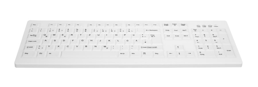 Contour Design Active Key AK-C8100F-FUS-W/GE tastatur Medicinsk RF tr�dl�st QWERTZ Tysk Hvid #3