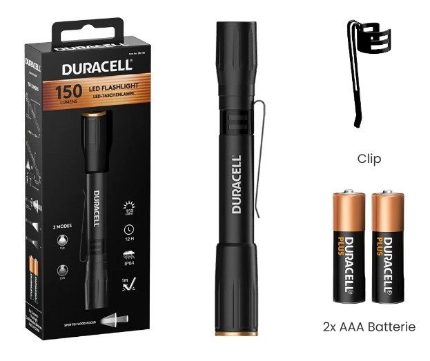Duracell DF150 Lommelygte sort #4