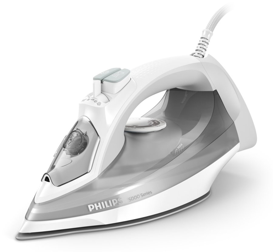 Philips 5000 series DST5010/10 strygejern Dampstrygejern SteamGlide Plus strygesl 2400 W Gr, Hvid #1