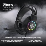 Deltaco Gaming DH220 USB Stereo Gaming Headset, RGB, Black #10