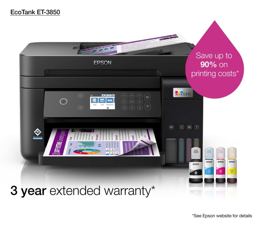 Epson EcoTank ET-3850 Inkjet A4 4800 x 1200 dpi 33 sider pr. minut Wi-Fi #21