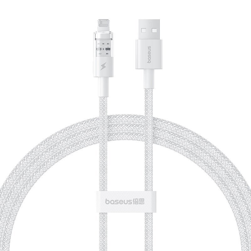 Baseus Gem USB til IP 2.4A hurtigopladningskabel 1 m Hvid #1