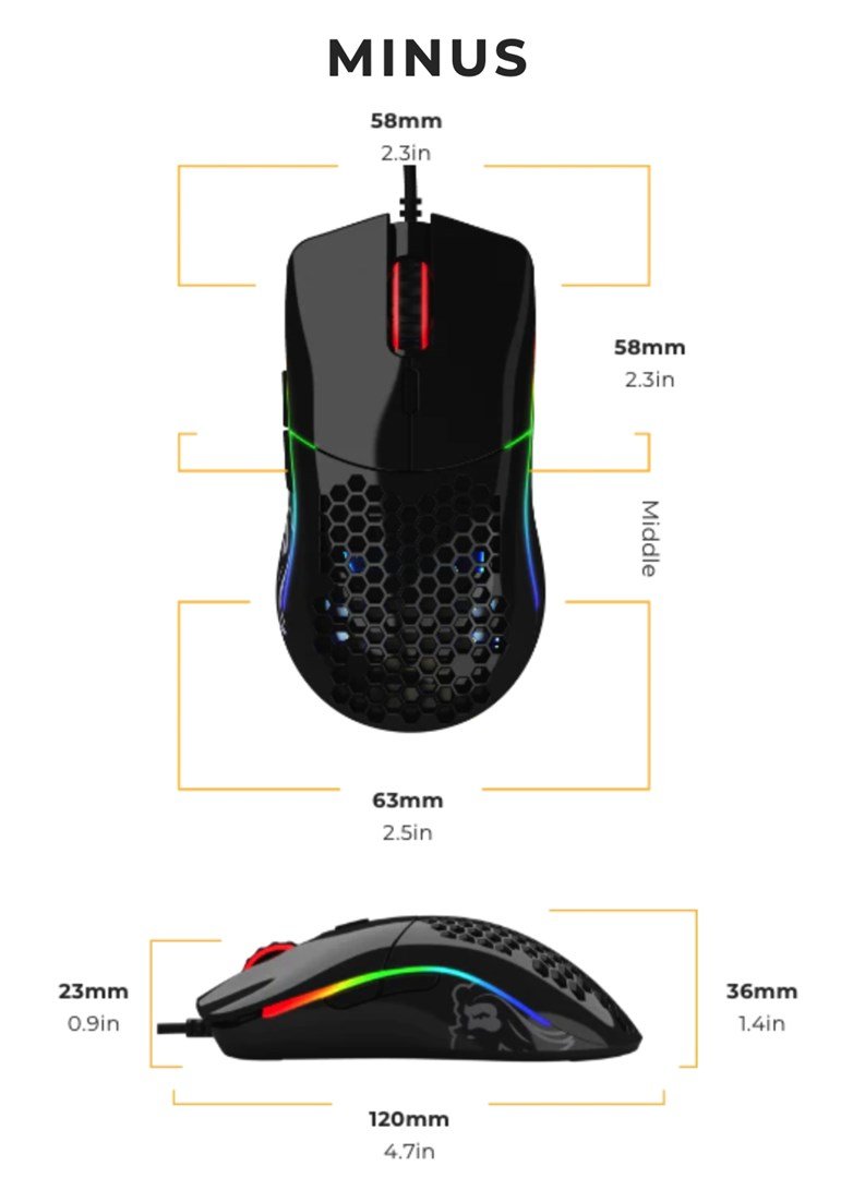Glorious Gaming Model O- mus Spil Hjre hnd USB Type-A Optisk 3200 dpi #8
