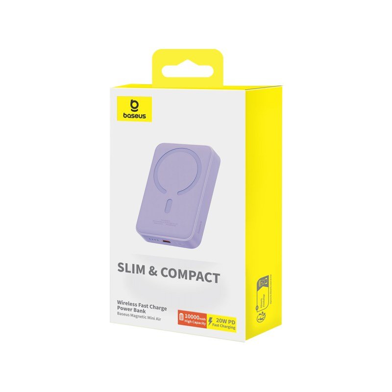 Baseus P10059001513-00 Lithium-polymer (LiPo) powerbank 10000 mAh Trdls opladning Lilla #10