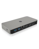ICY BOX IB-DK2880-C41 Ledningsf�rt USB4 Anthracit, Sort #1