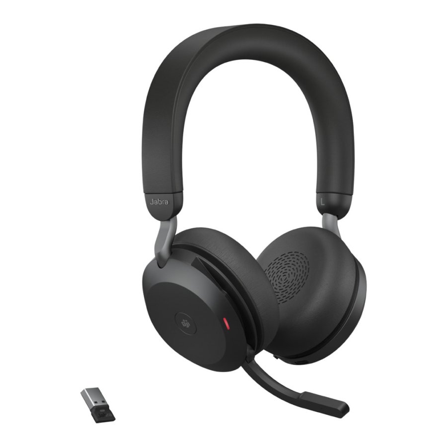 Jabra Evolve2 75 Headset Trdls Kontor/Callcenter Bluetooth Opladningsstativ Sort #4