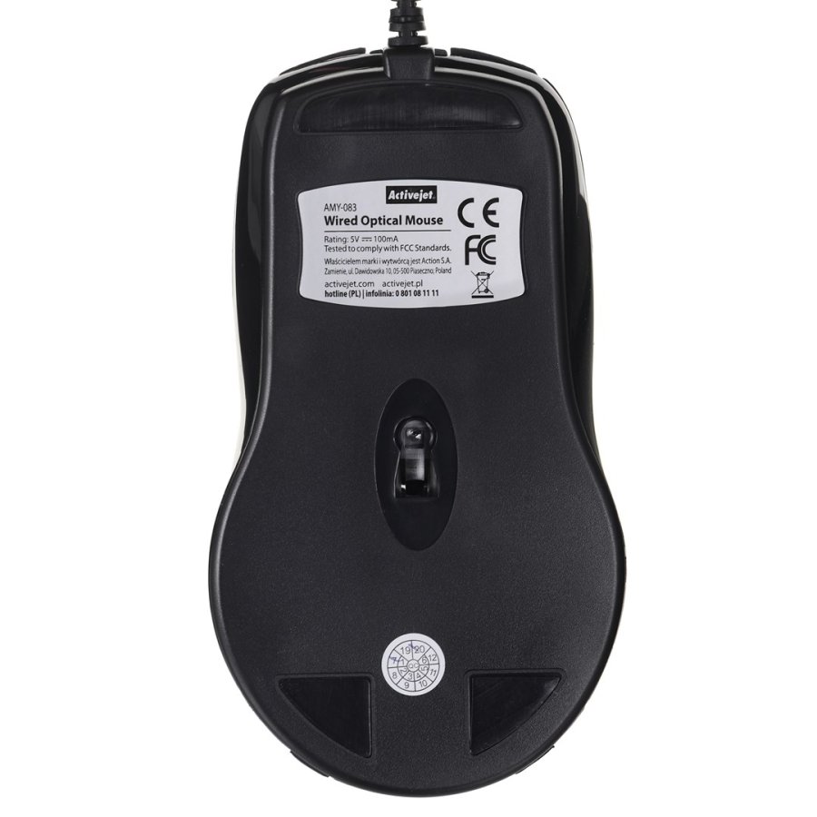 Activejet AMY-083 mus USB Type-A Optisk 1000 dpi Ambidextrous #2