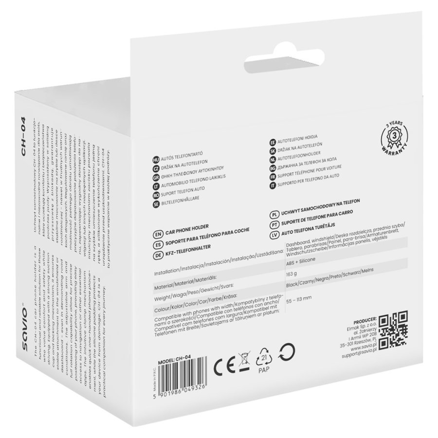 SAVIO CH-04 Mobilholder til bil, til forruden #6