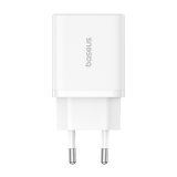 Baseus P10111404213-00 Cube USB-C / USB-A 30W netoplader Hvid #1
