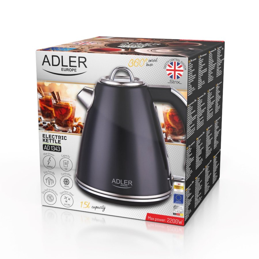 Elektrisk kedel ADLER AD 1343 black #7
