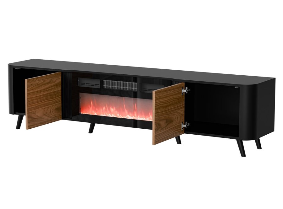 Cama Volare RTV-skab 200 x 39 x 49 cm sort/valnd + pejs #2