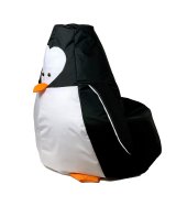 Puf GO GIFT Hvid Sort Oxford Pingvin 105 x 80 cm #1