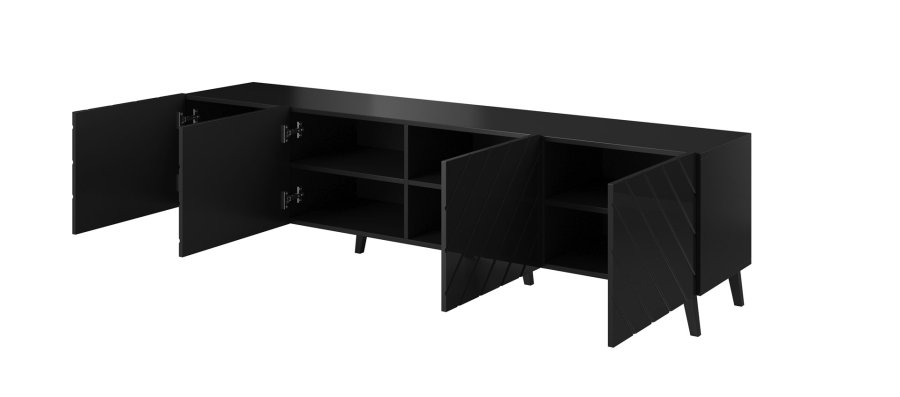 RTV-skab ABETO 200x42x52 sort blankt #2