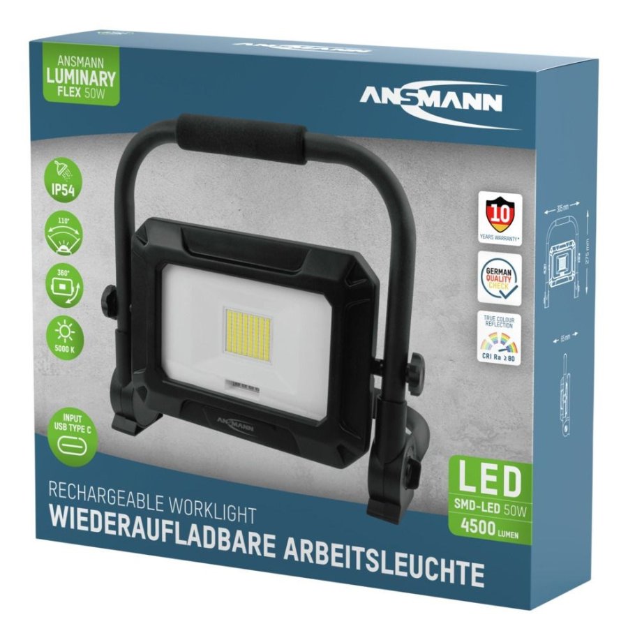 Ansmann FL50W-R Sort LED 50 W #16