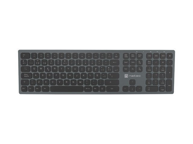 NATEC NKL-1830 tastatur Universel RF trdls + Bluetooth QWERTY Spansk Sort, Gr #7