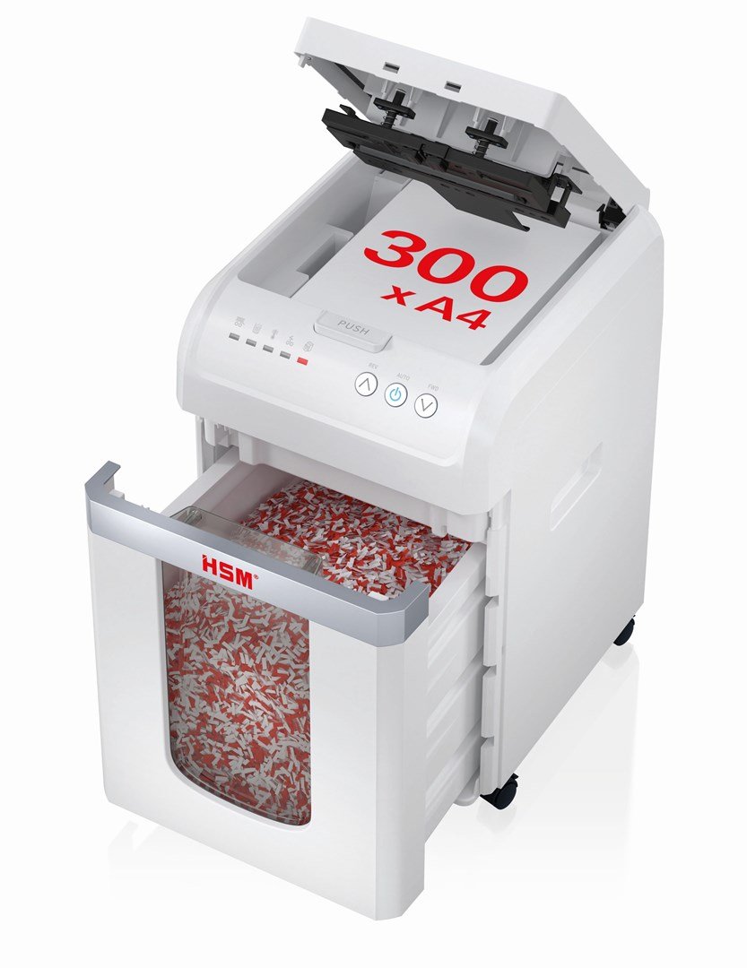 HSM Autofeed X300 papirmakulator med automatisk indf�ring, 30 l, P4, 4 x 12 mm #4