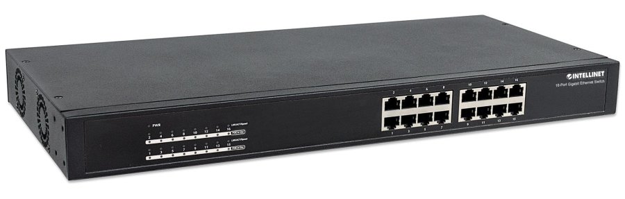 Intellinet 560993 netvrksswitch Ikke administreret L2 Gigabit Ethernet (10/100/1000) Strm over Ethernet (PoE) 1U Sort #2