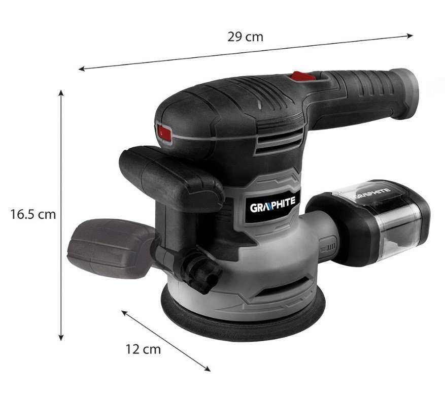 Excentersliber 450W Graphite 125/150mm med kuffert #19