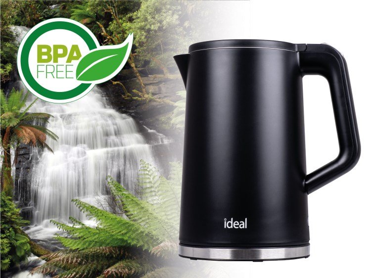 IDEAL Elkedel 1,7 l, st�lkabinet, effekt 1500 W, sort #11