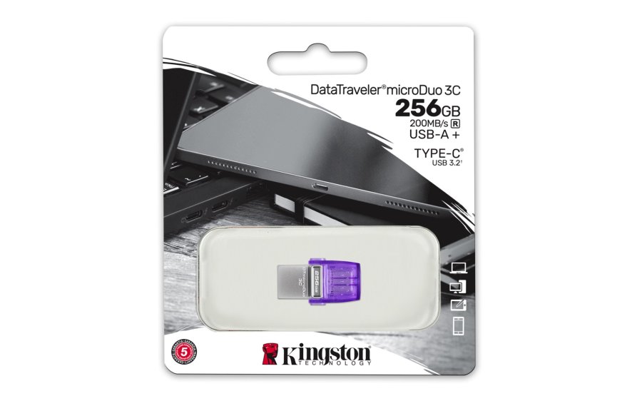 Kingston Technology DataTraveler 256 GB microDuo 3C 200 MB/s, dobbelt USB-A + USB-C #5
