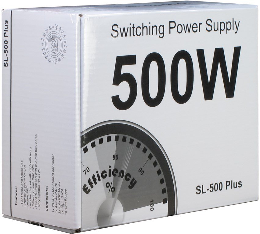 Inter-Tech SL-500 Plus enhed til str�mforsyning 500 W 20+4 pin ATX ATX S�lv #7