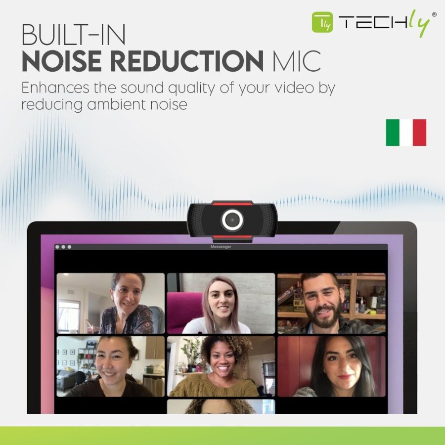 Techly I- -60T webcam 1920 x 1080 pixel USB 2.0 Sort #11