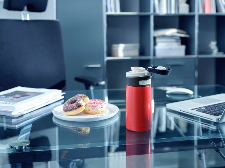 Leifheit 03245 rejsekrus 350 ml Sort, Rd Rustfrit stl #9