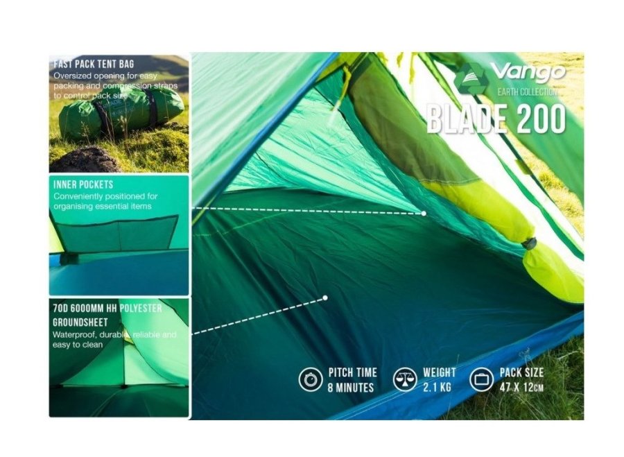 VANGO BLADE 200 PAMIR GREEN TELT #5