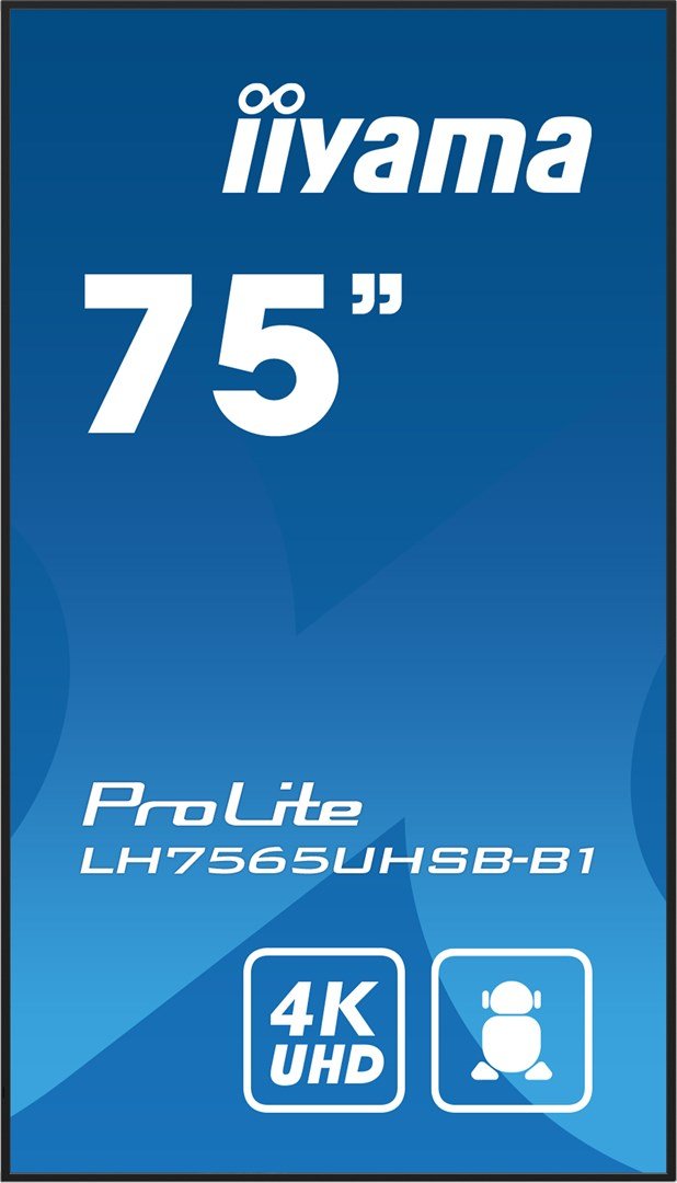 iiyama LH7565UHSB-B1 skilte display Kiosk design 189,2 cm (74.5