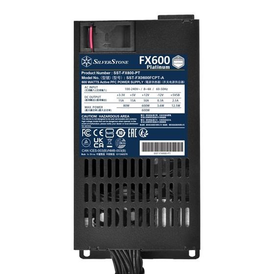 Silverstone FX600 Platinum enhed til str�mforsyning 600 W 20+4 pin ATX Flex ATX Sort #4