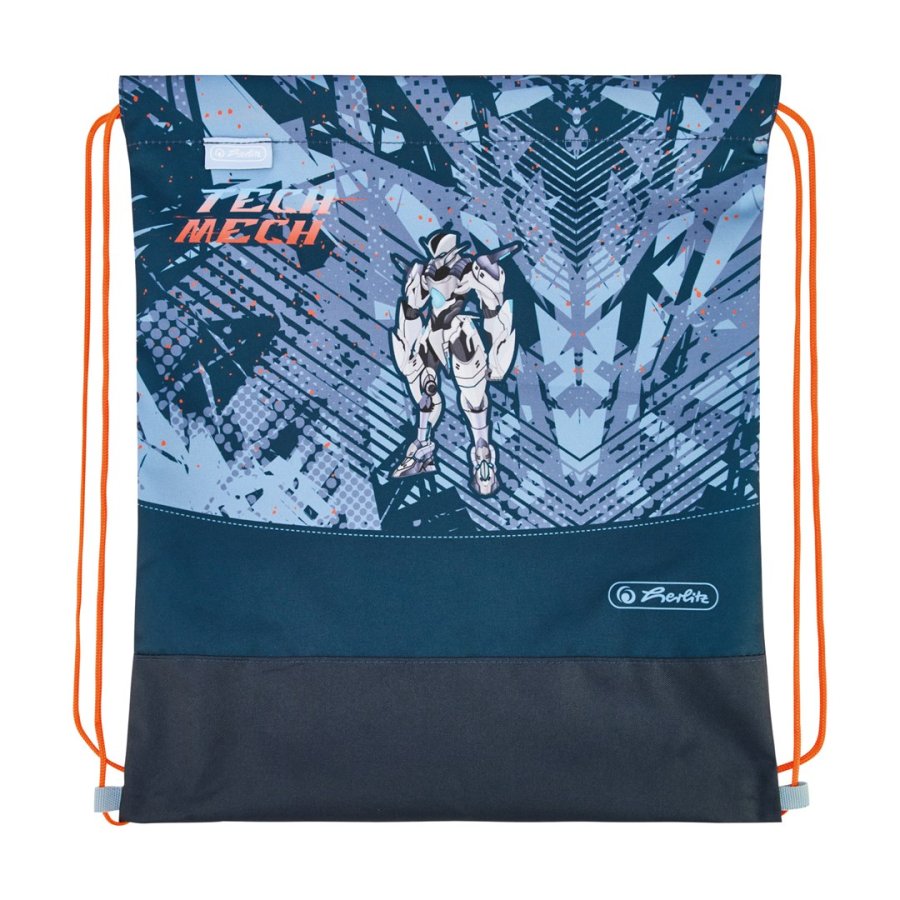 Herlitz UltraLight Plus TechMech skoletaskes�t Dreng Polyester Bl�, Orange #15