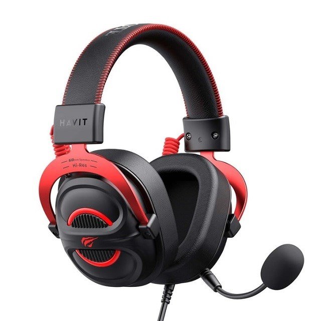 Havit H2002E Pro Headset Ledningsfrt Spil Sort, rd Schwarz, rot #1