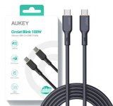 AUKEY CB-SCC101 USB-C Type-C Power Delivery PD 100W 5A 1m Silikon Sort #1