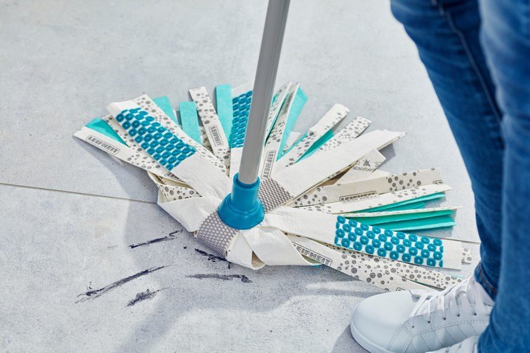 LEIFHEIT 52106 reng�ringsmoppe Bomuld, Fiber T�r&v�d Bl�, Hvid #8