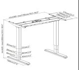 Equip 650805 stel til skrivebord Elektrisk 2 ben Sort #7