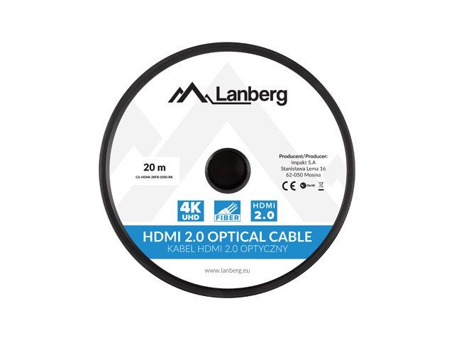 Lanberg CA-HDMI-20FB-0200-BK optical cable HDMI M/M 20m v2.0 4K AOC #4