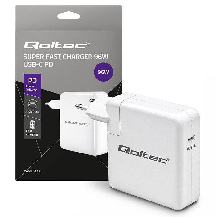 Qoltec 51783 PD 96W oplader | 5-20V | 3-4.8A | USB-C #4
