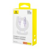 Baseus Gem USB C til USB C hurtigopladningskabel 2 m 100 W Lilla #6