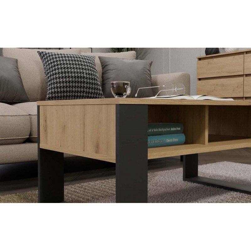 MODERN 2P ARTISAN ANTHRACITE COFFEE TABLE #4