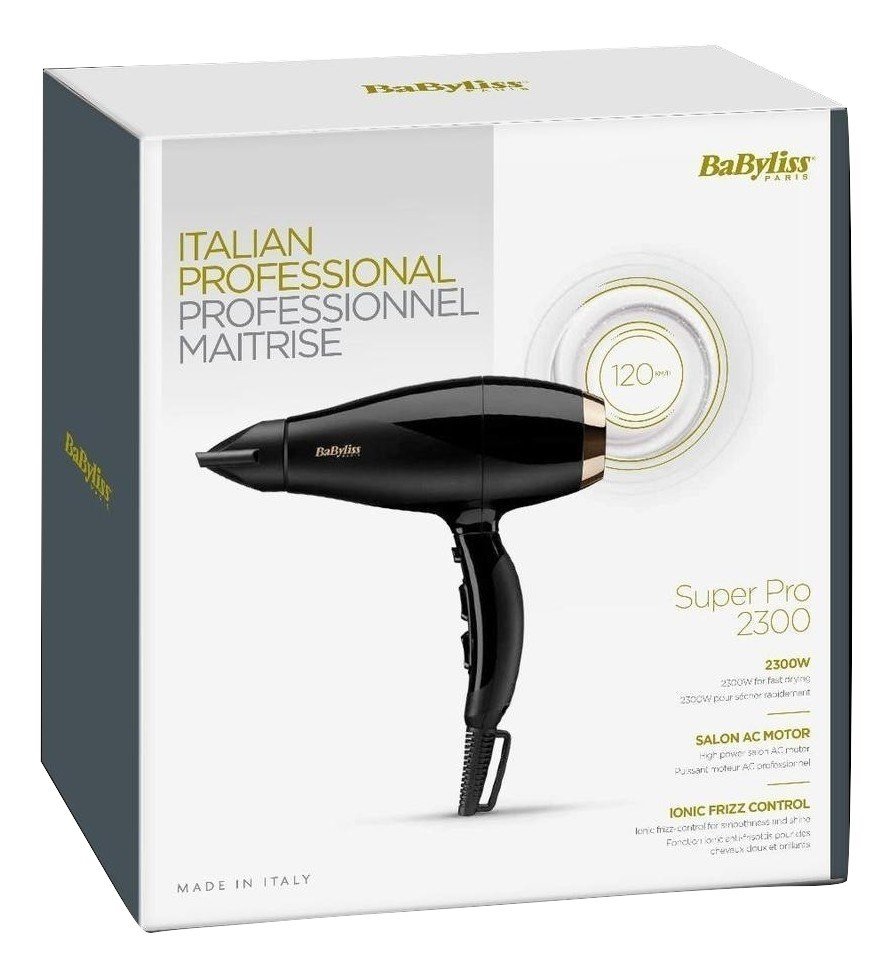 BaByliss Super Pro 2300 2300 W Sort, Guld #2