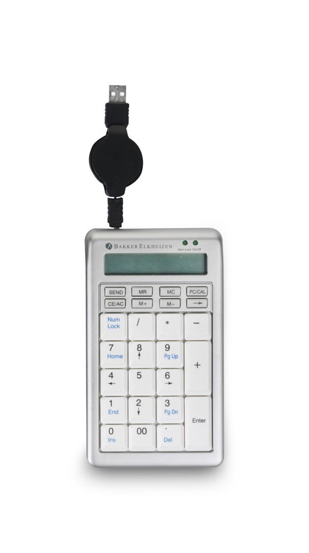 BakkerElkhuizen S-board 840 Numeric numerisk tastatur PC USB Lys gr�, Hvid #1