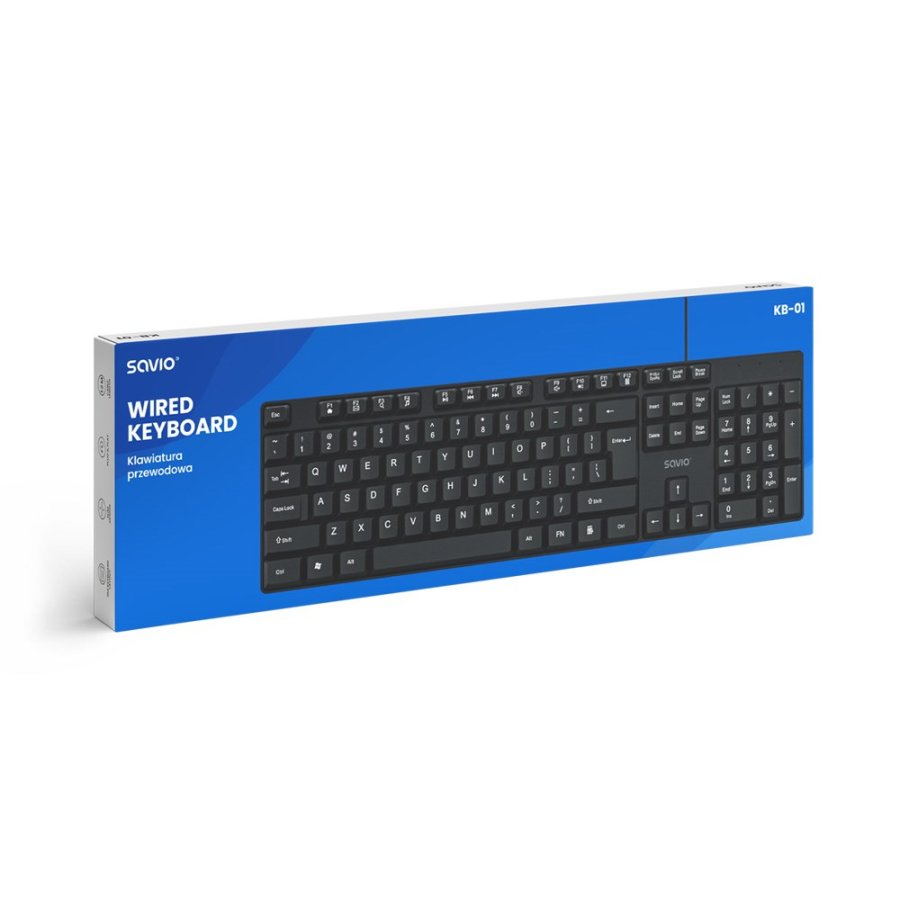 Savio KB-01 tastatur Hjemme/kontor USB QWERTY US engelsk Sort #6