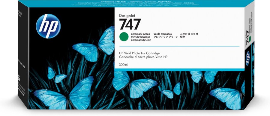 HP 747 300-ml Chromatic Green DesignJet Ink Cartridge #1