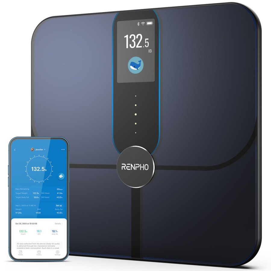 Renpho Elis Nova Rektandel M�rkebl� Elektronisk personlig v�gt #1