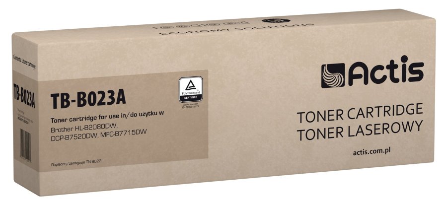 Actis Tonerpatron TB-B023A (erstatning Brother TN-B023; Standard; 2000 sider; sort) #1