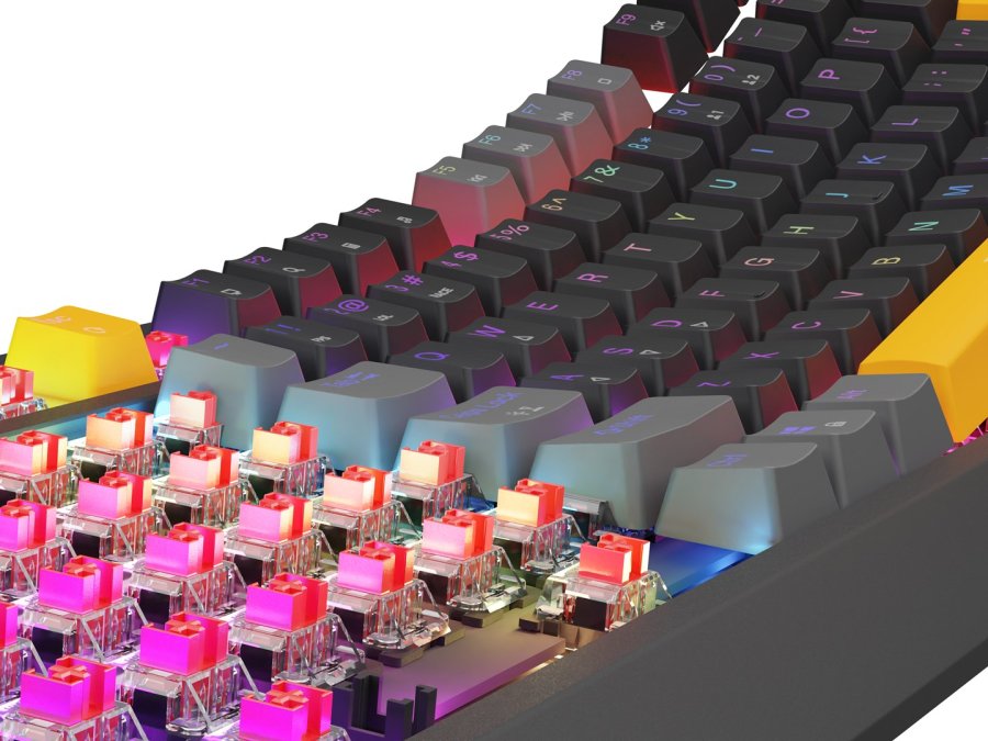 GENESIS Thor 230 TKL tastatur Spil USB + RF Wireless + Bluetooth QWERTY Sort, Gr, Orange #17